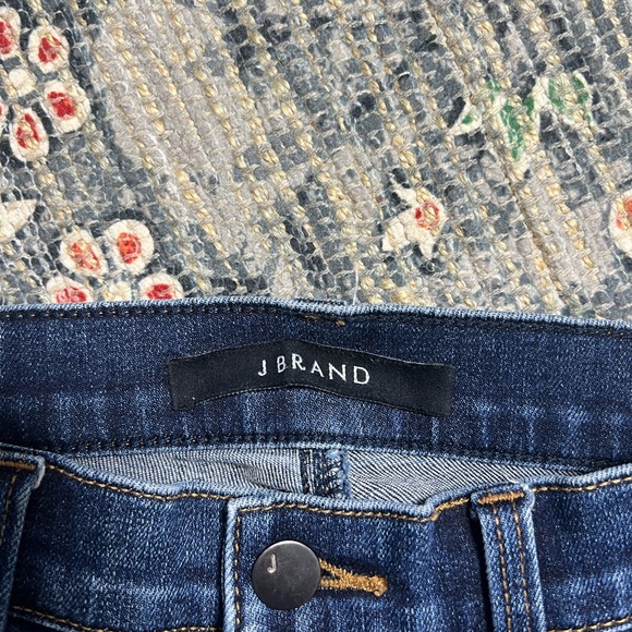 J Brand raw frayed hem skinny ankle denim jeans - Picture 7 of 10